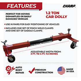 Champ Car Body Dolly Cart - 4701 | Auto Equipment | Auto Body Toolmart