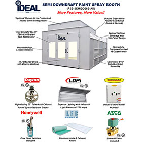 iDEAL Side-Downdraft Paint Spray Booth Single-Phase 230 Volt